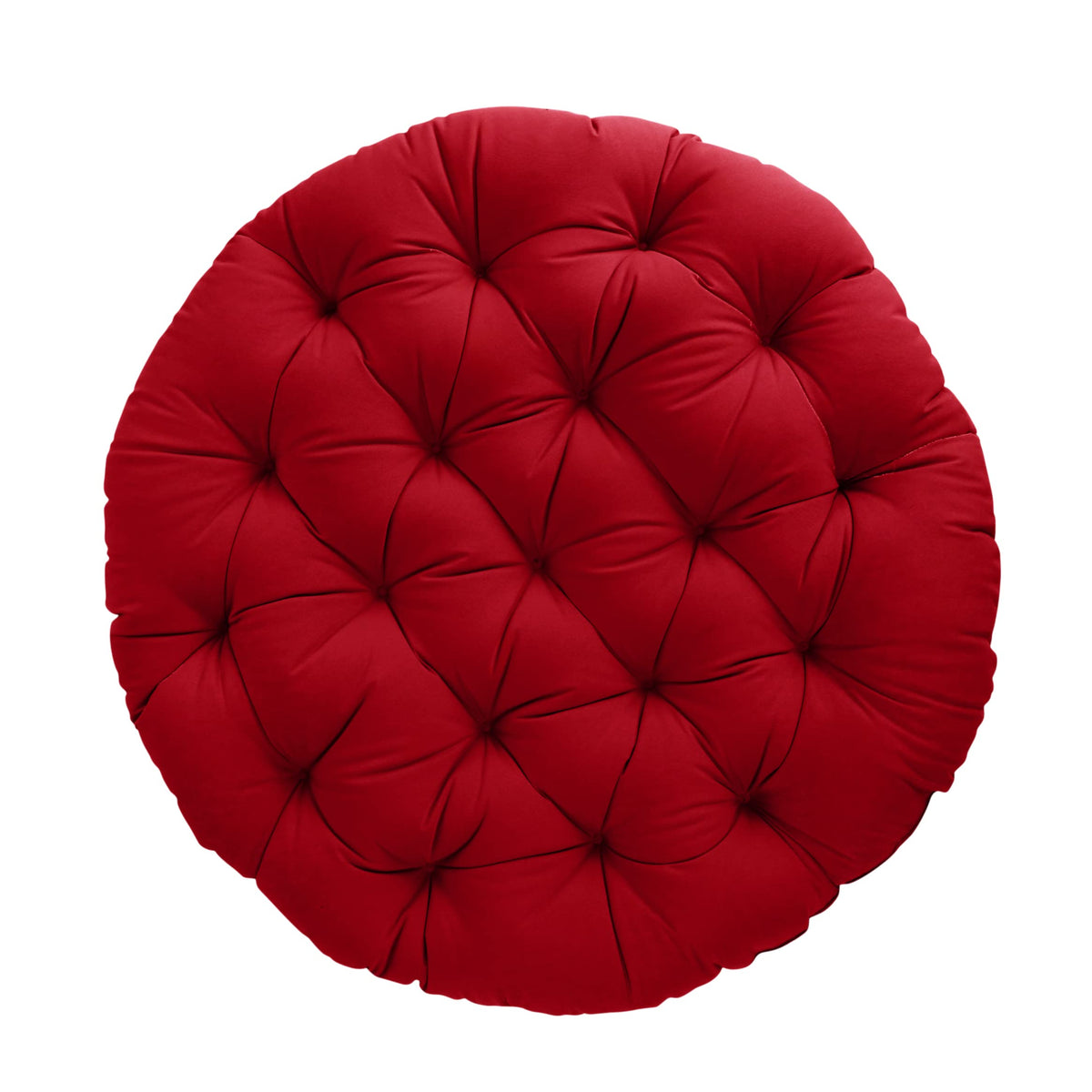 Tufted Papasan Cushion (Red / 44 in x 44 in x 4 in)