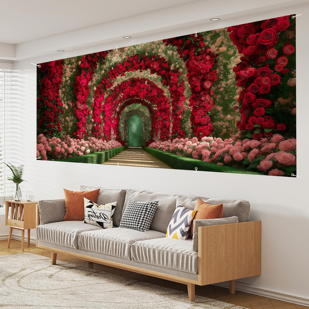 Rose Arch Garage Door Banner 6×13 ft (143 / 6 x 13 ft)