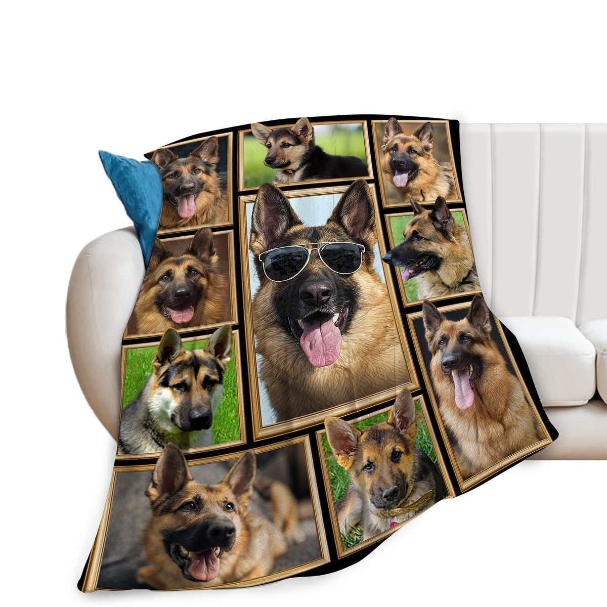 German Shepherd Dog Throw Blanket (50"x60" / German Shepherd)
