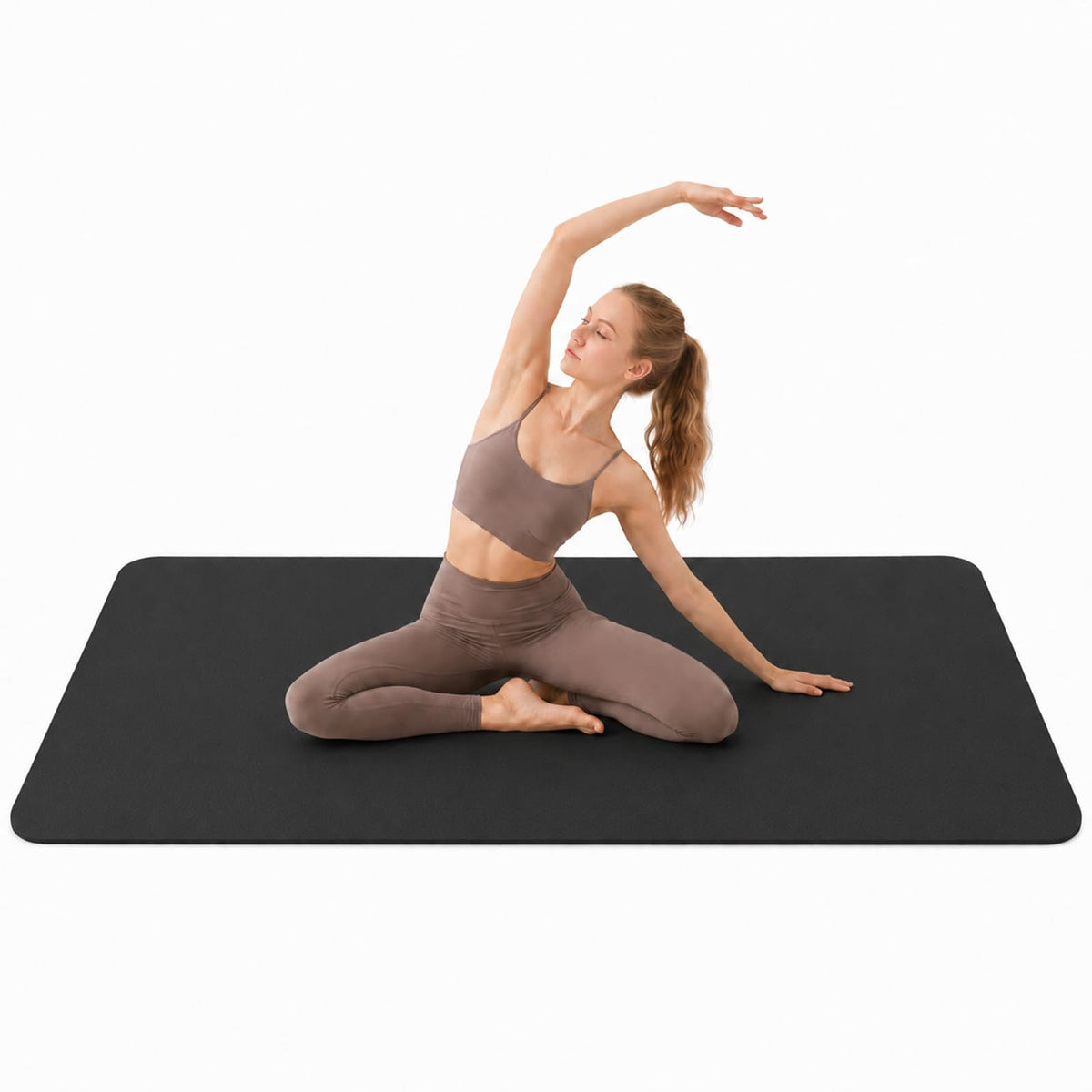TPE Yoga Mat 72"x35" (Black / 72*35*0.4inch)
