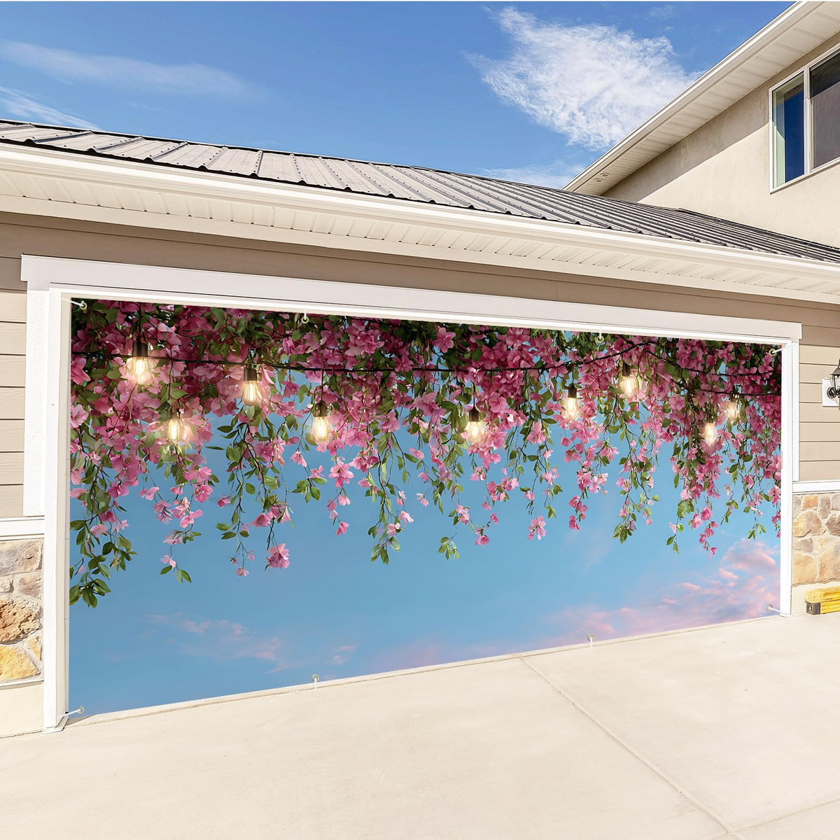 Floral Garage Door Banner 6×13 ft (142 / 6 x 13 ft)
