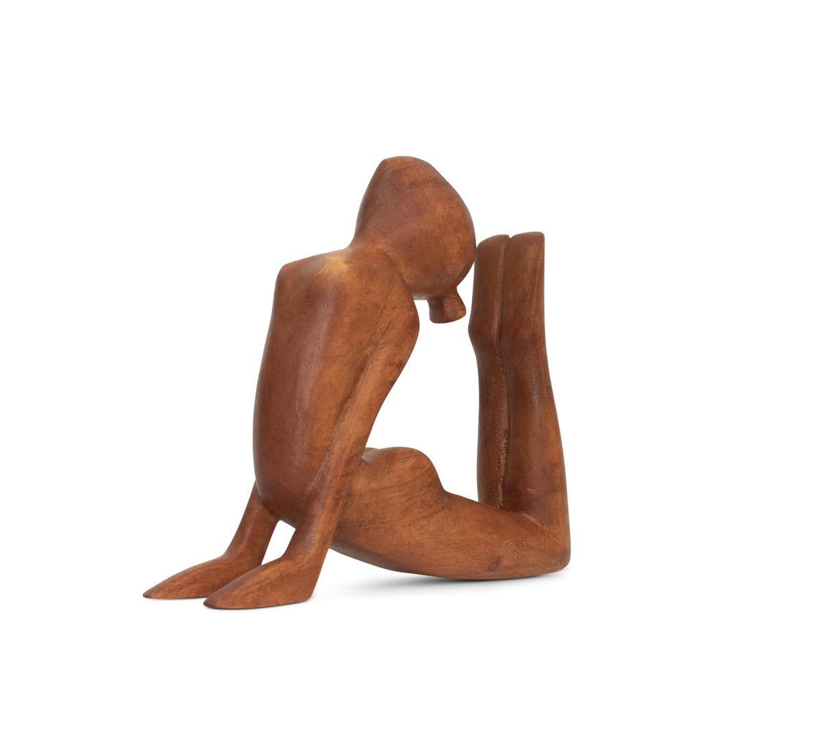 8" Wooden Handmade Abstract Sculpture Art Decorative Home Decor Handcrafted Figurine Accent Decoration Artwork Hand Carved (King Cobra Pose)