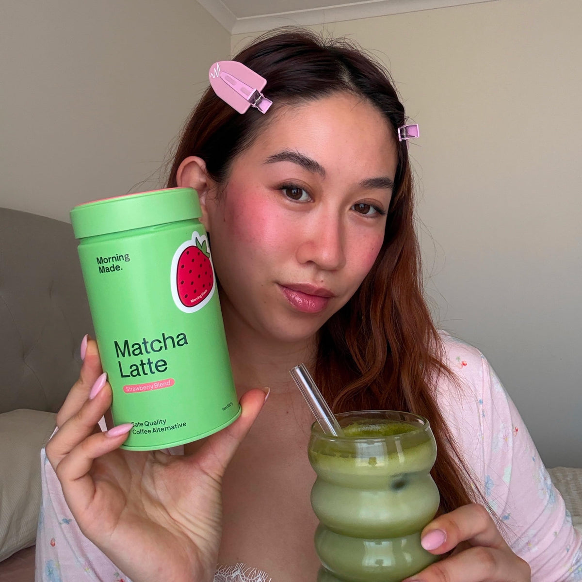 Morning Made USDA Organic Strawberry Matcha Powder