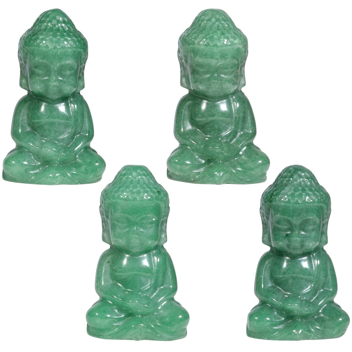 Handcarved Green Aventurine Sitting Baby Buddha Figurine