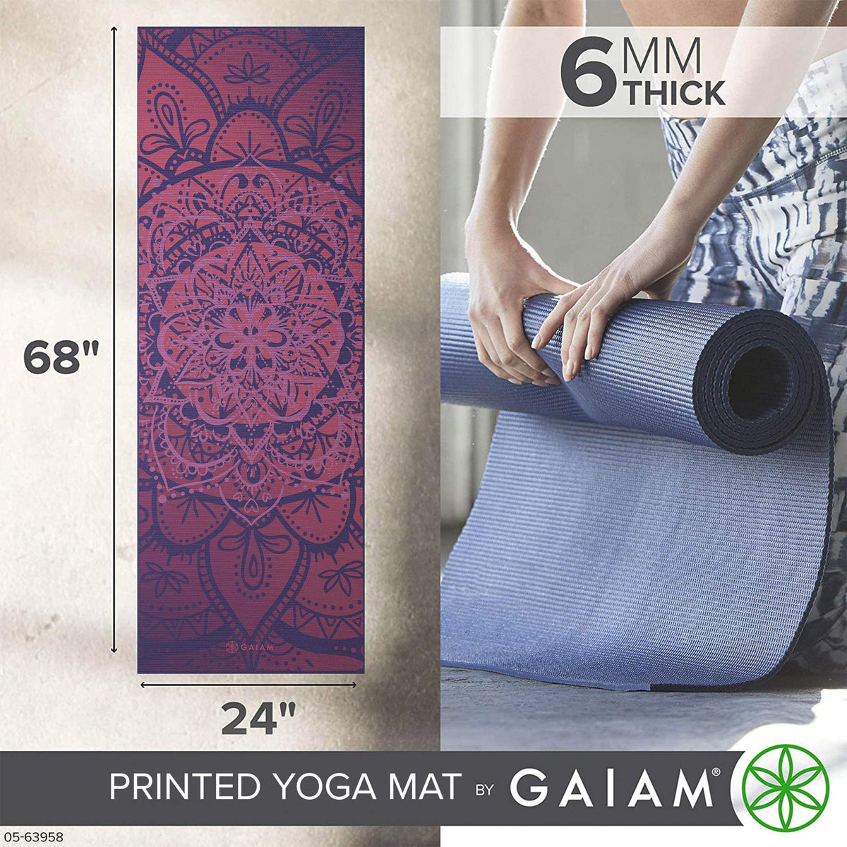 Premium Yoga Mat (Athenian Rose)