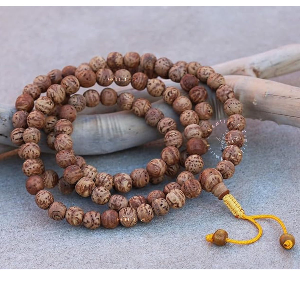 Indian Matte Bodhi Seed Mala 108 Beads (Indian Matte Bodhi 10mm)