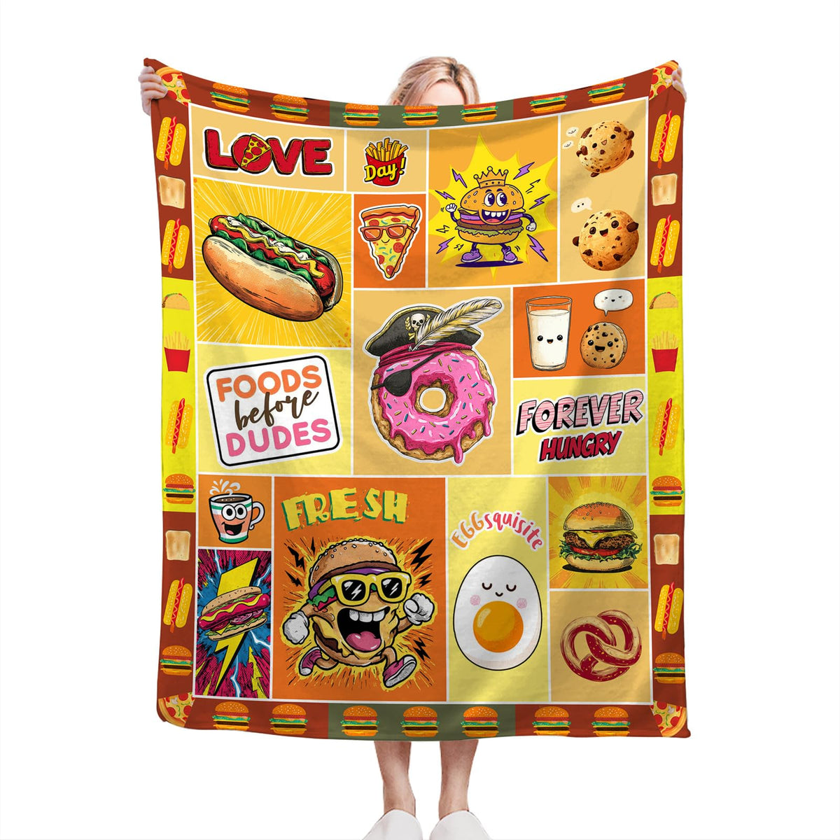 Donuts Foods Throw Blanket (40"x50" / Food)