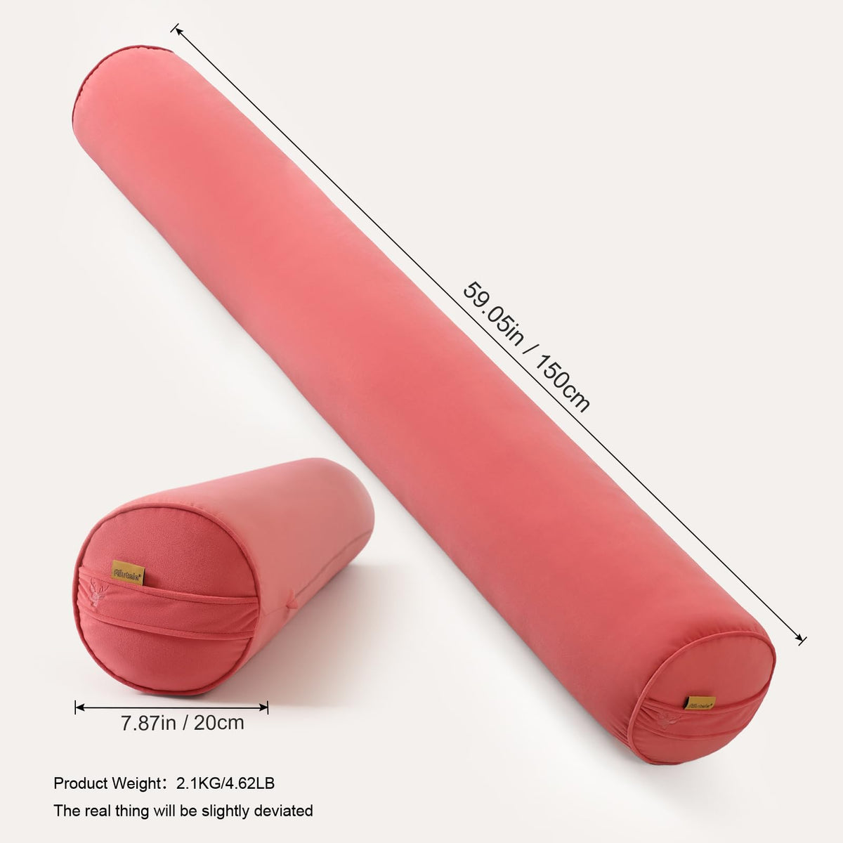 Body Pillow for Adults (Coral Peach / 59"*7.87")