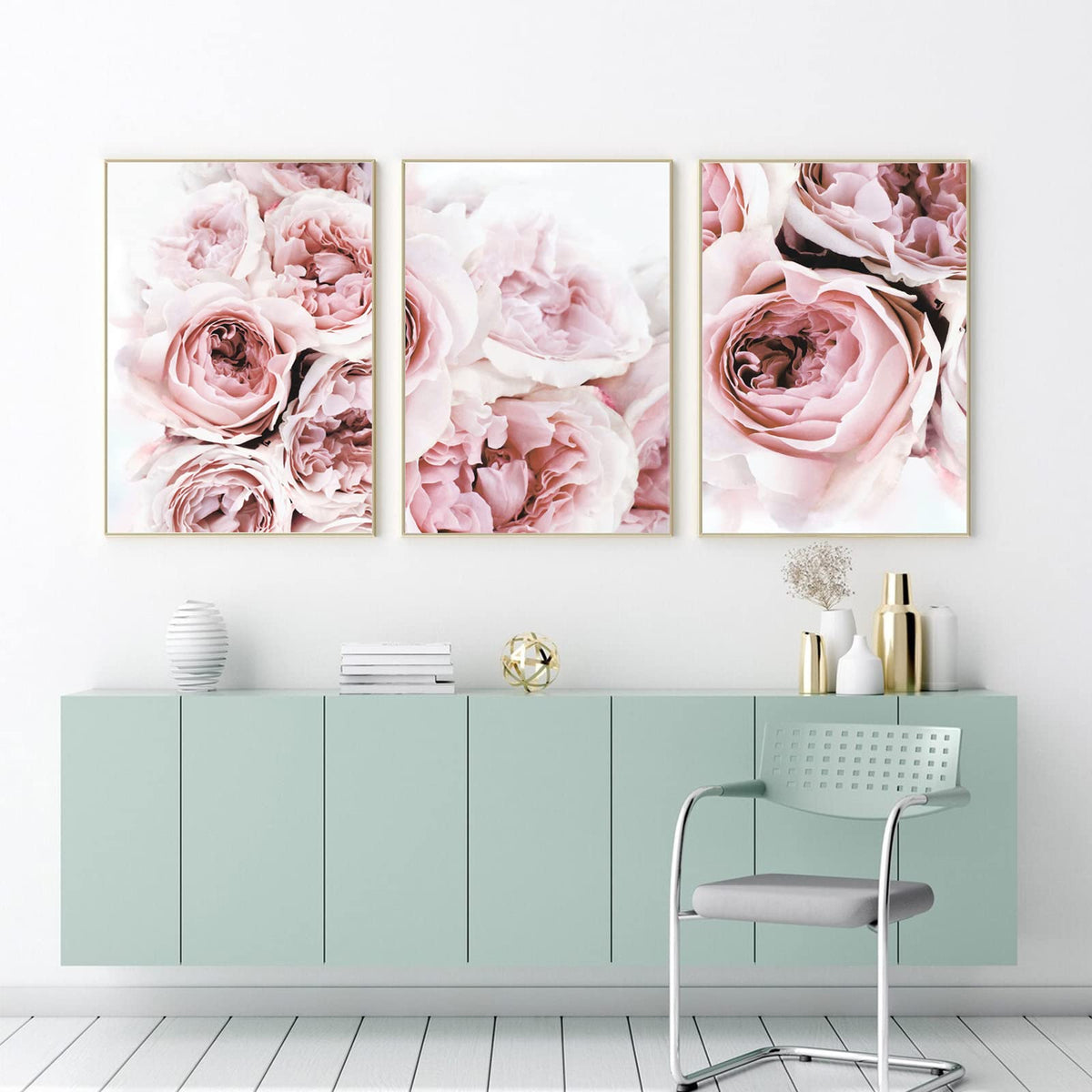 Peony Wall Art Pink Flower Canvas Wall Art Prints Peonies Wall Art Abstract Flower Pictures Wall Decor Peony Painting Flower Poster for Living Room Bedroom 16x24 Inch (Peony Floral B / 16x24 Inch Unframed)