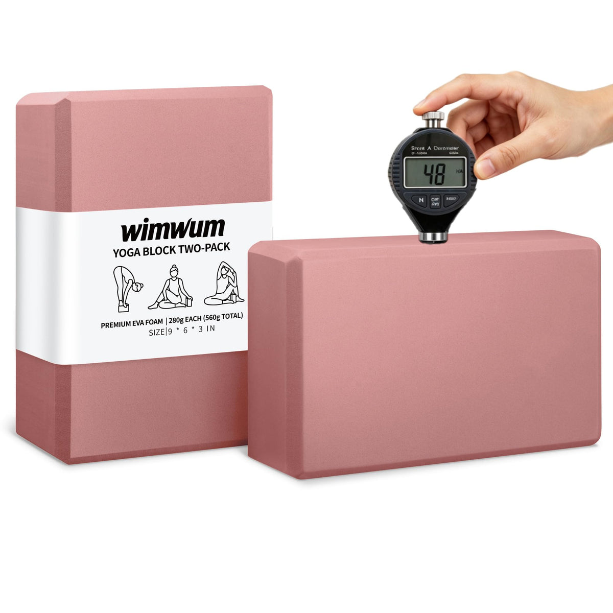 High Density EVA Yoga Blocks 2 Pack (pink)