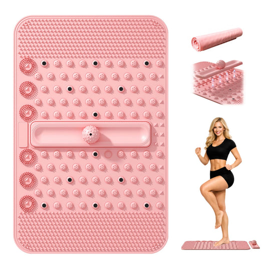 Soft TPR Extra Large Acupressure Foot Massage Mat With Removable Ball (Pink)
