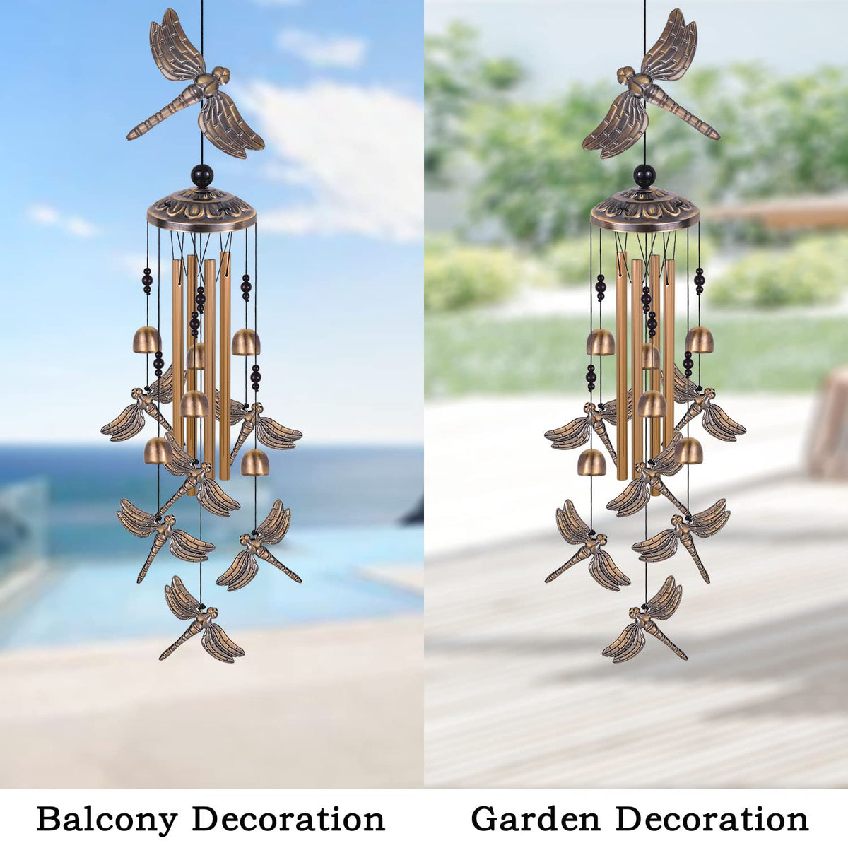 Bronze Dragonfly Wind Chimes