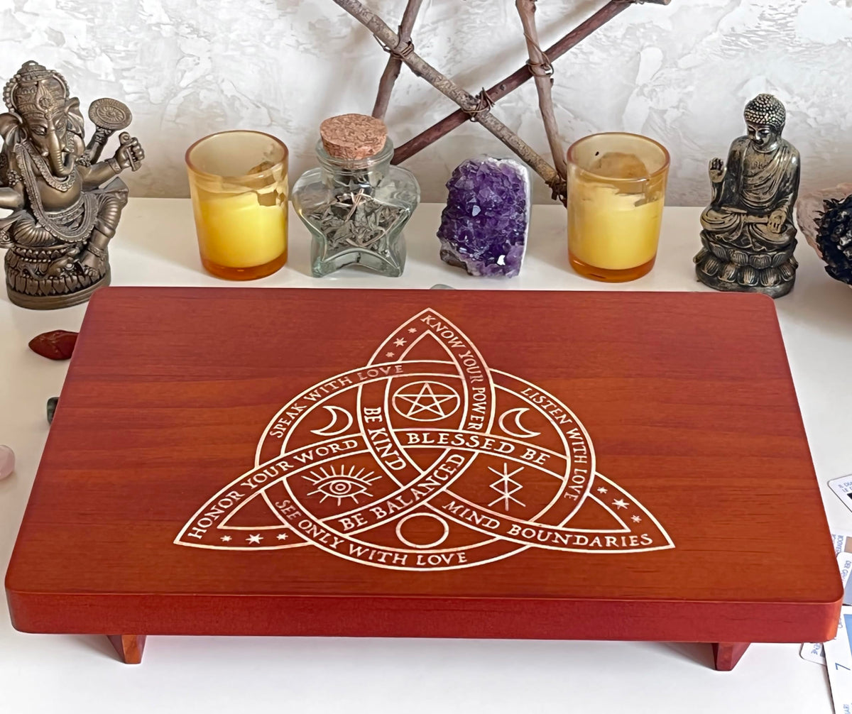 Altar Table Meditation Table (The Celtic Trinity Knot (Triquetra))