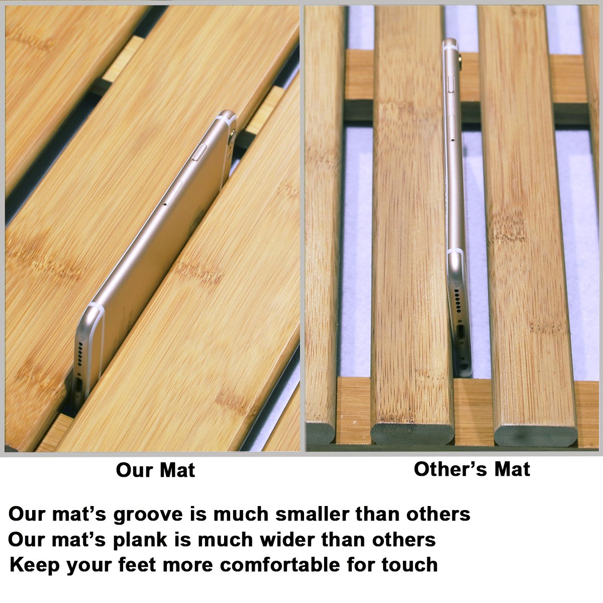 Bamboo Bath Mat (Natural / 26" x 15.8" (Rectangular))
