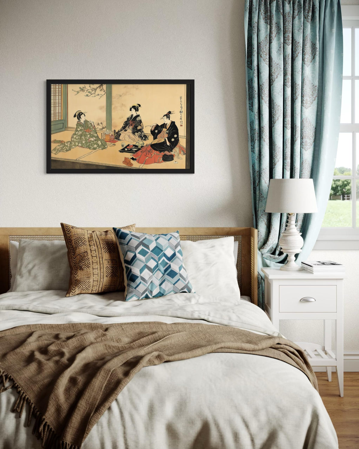 Emperor's Court Black Framed Wall Art Print Poster (Emperor's Court / 14"L x 11"W)