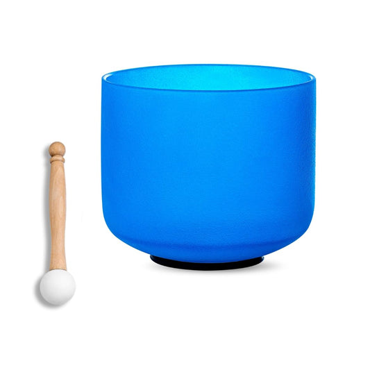 Crystal Singing Bowl 8 Inch Blue G Note 432Hz (Blue 8 Inch G)