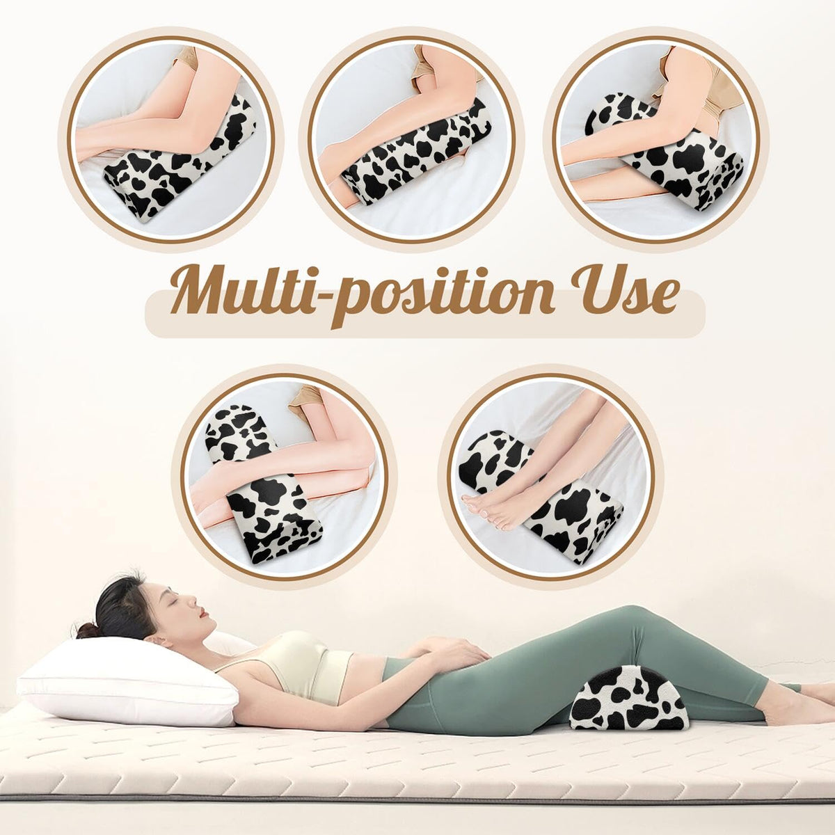Knee Pillow for Back Sleeping (Cow)