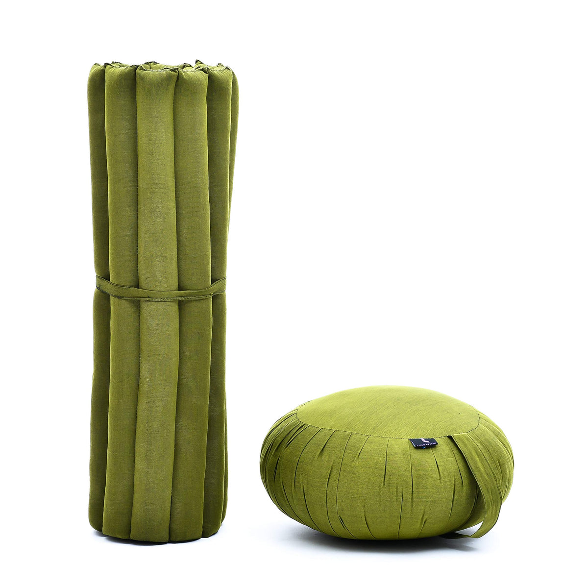 Meditation Cushion Zafu & Zabuton Set 28 x 28 inches Kapok Zazen (Cl23 - Green)