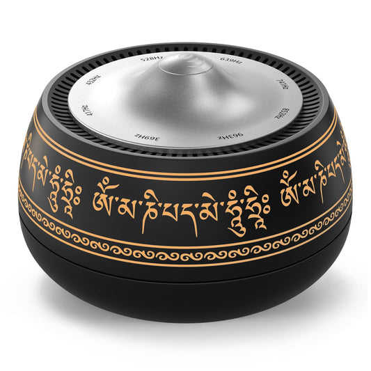 Portable Electronic Tibetan Singing Bowl (Black Gold HZ)