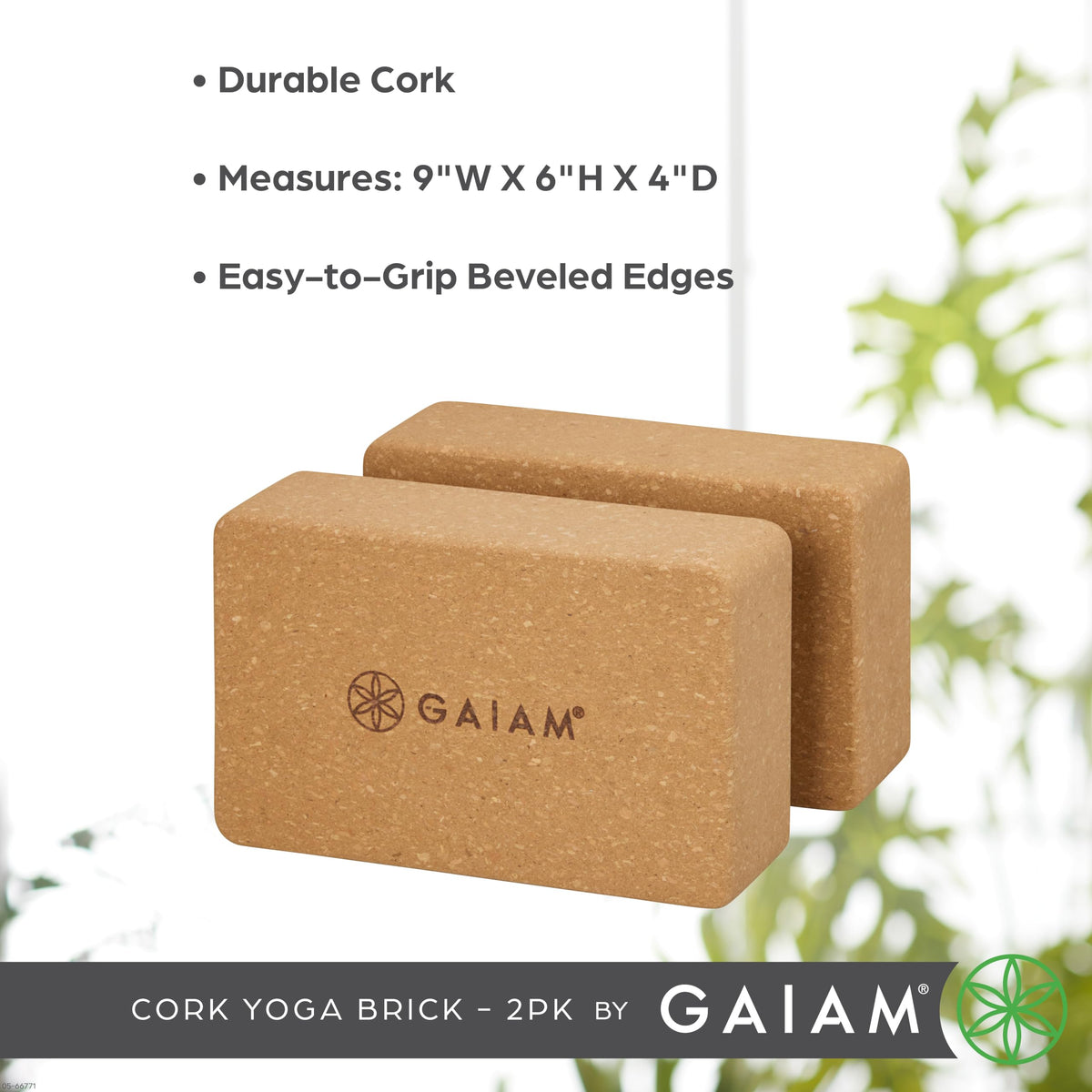 Yoga Brick EVA Foam for Balance & Stretch (Cork / 2 Bricks)