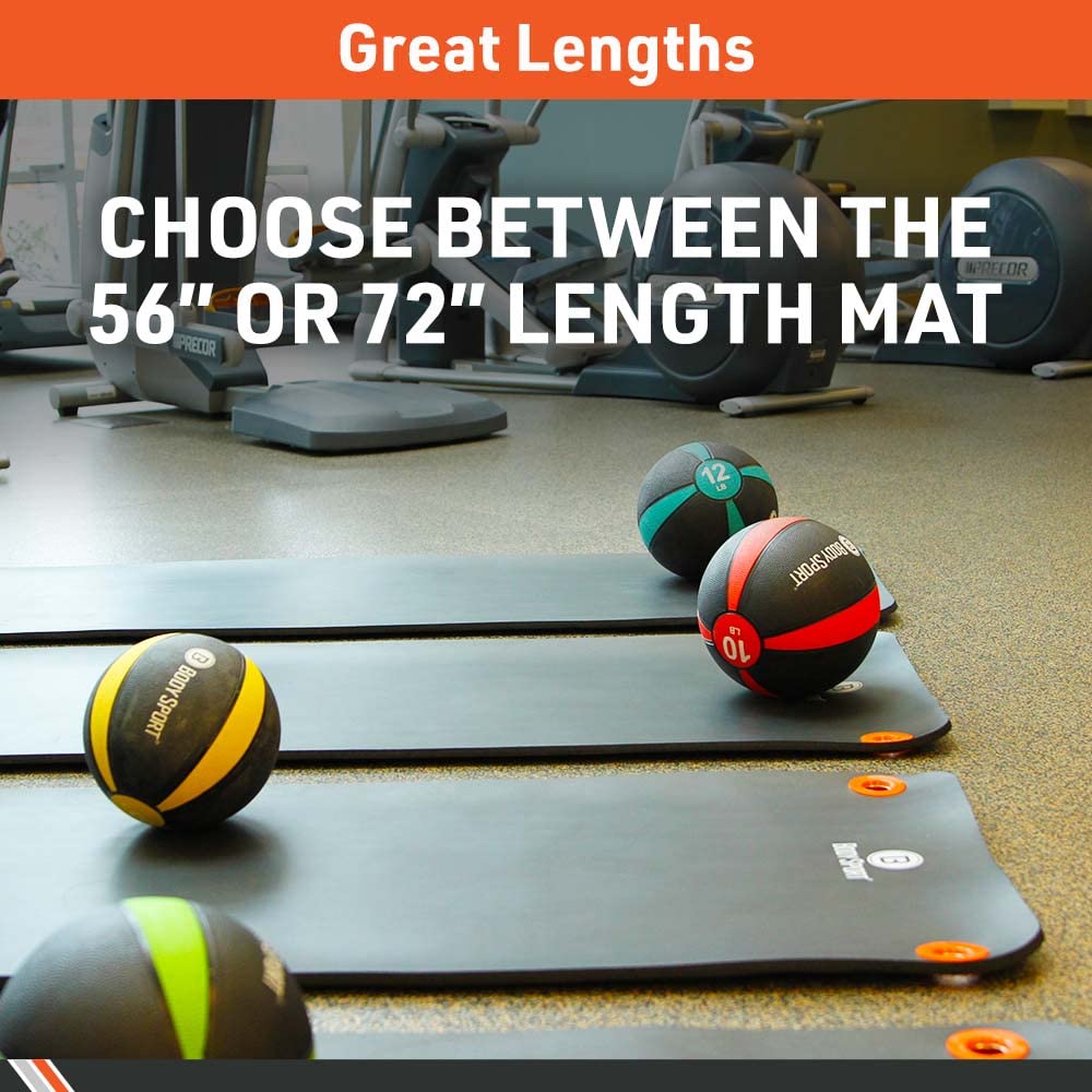Non Slip Exercise Mat for Men & Women (56-Inch / Black)