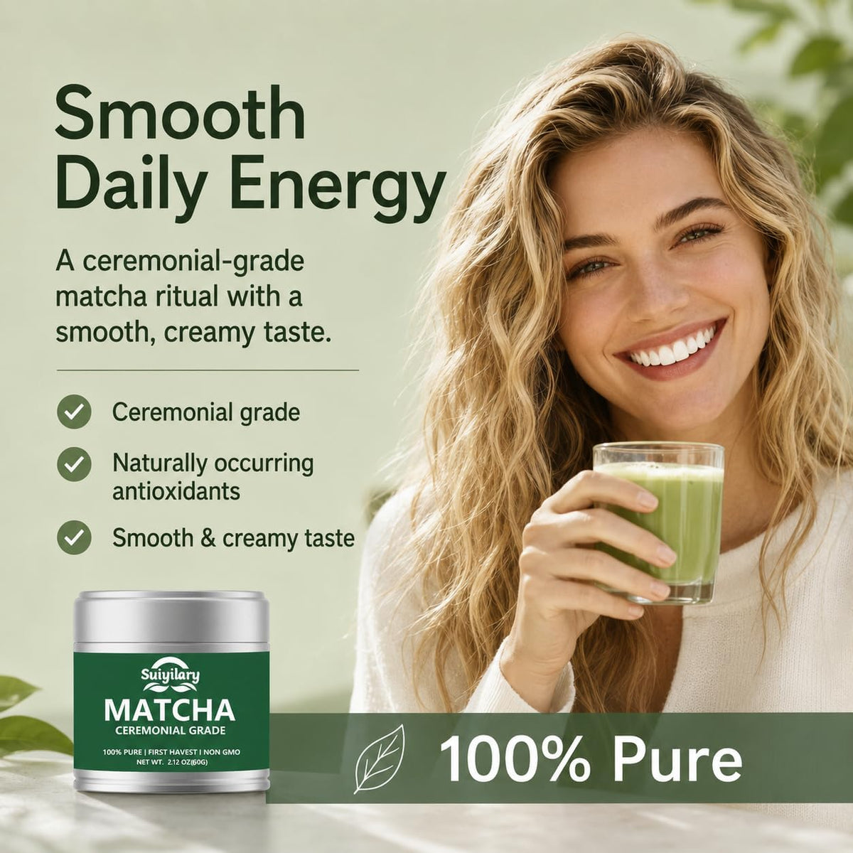 Ceremonial Grade Matcha Powder (2.12 Ounce (Pack of 1))
