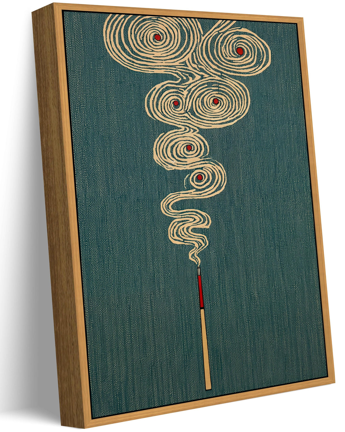 Floating Framed Zen Incense Canvas Wall Art (Zen Incense / 10"L x 8"W)