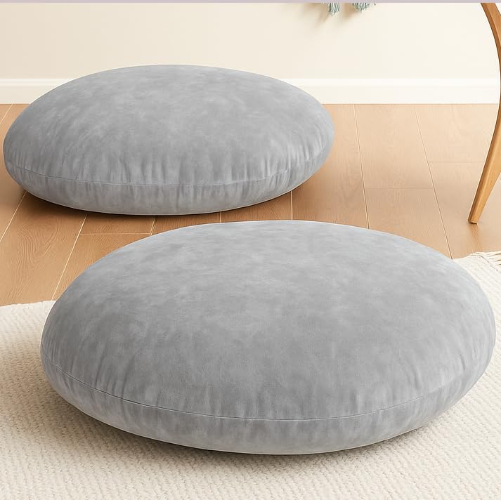 32" Floor Pillow (Grey / 2 Pack)