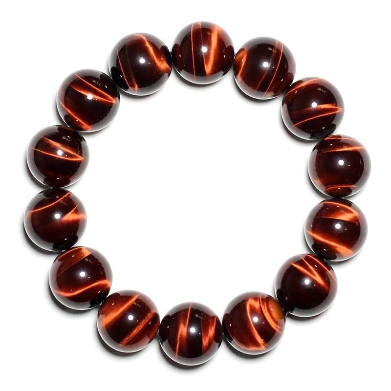 16MM Red Tigers Eye Bracelet for Men (16MM Red Tigers Eye Bracelet)