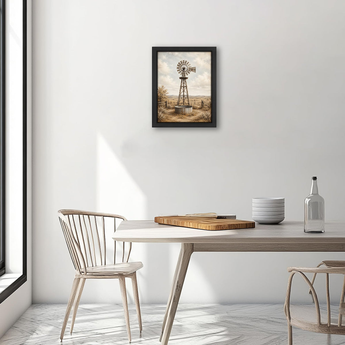 Rustic Windmill Decor Wall Art (Wall Art Framed 68 / 10"L x 8"W)