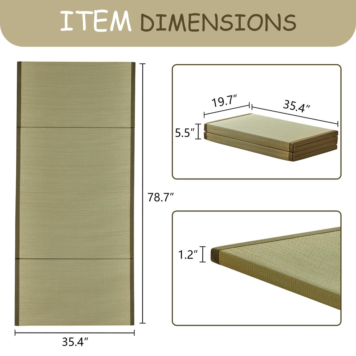 Japanese Tatami Mat (Twin XL)