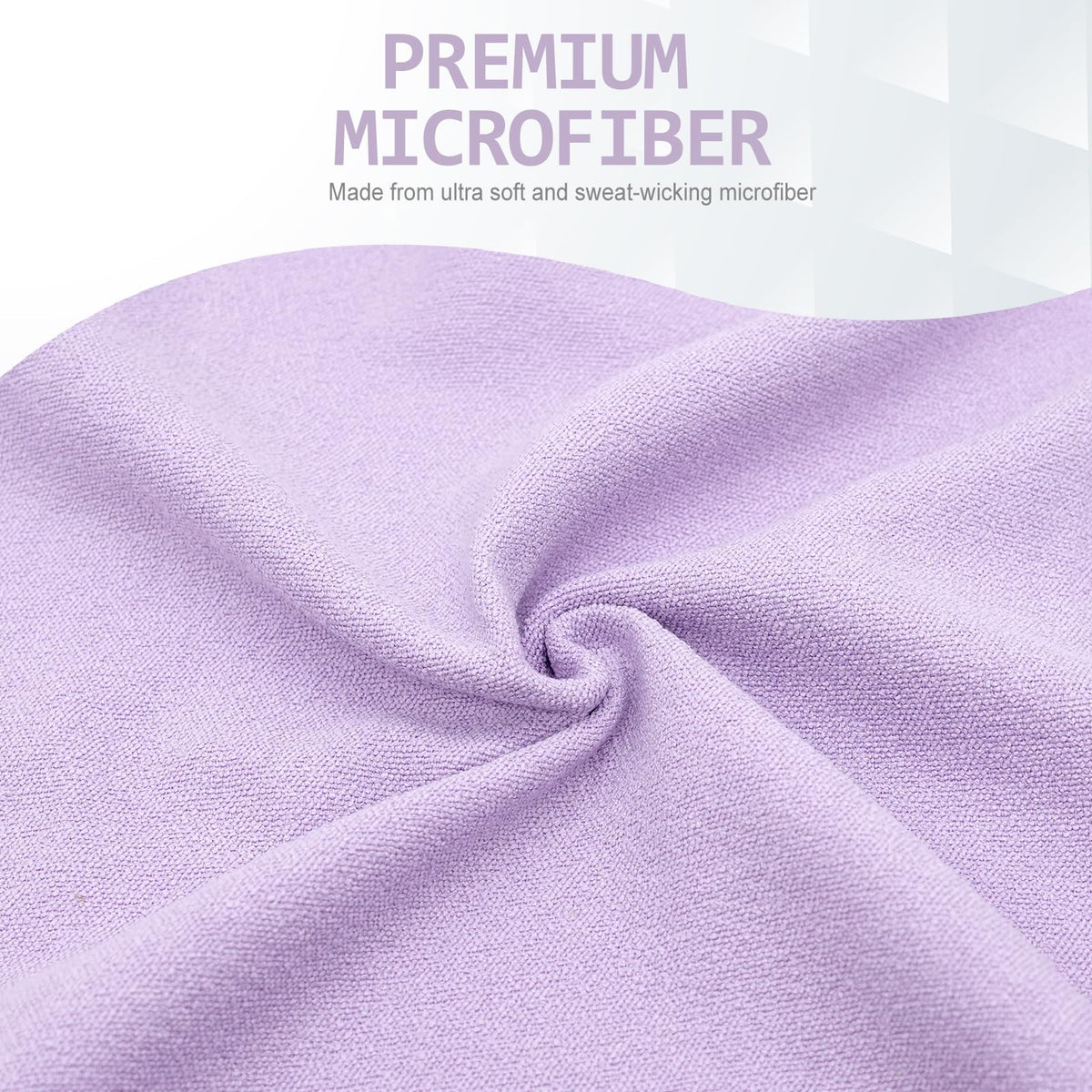 2 Pack Hot Yoga Towel with Grip Dot (Taro Purple)