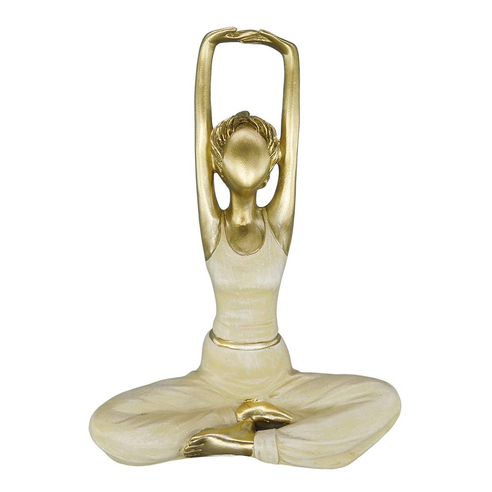 Decorative Yoga Girl Statue Figure Ornament Decorative Yoga Pose Figurine (Style2)