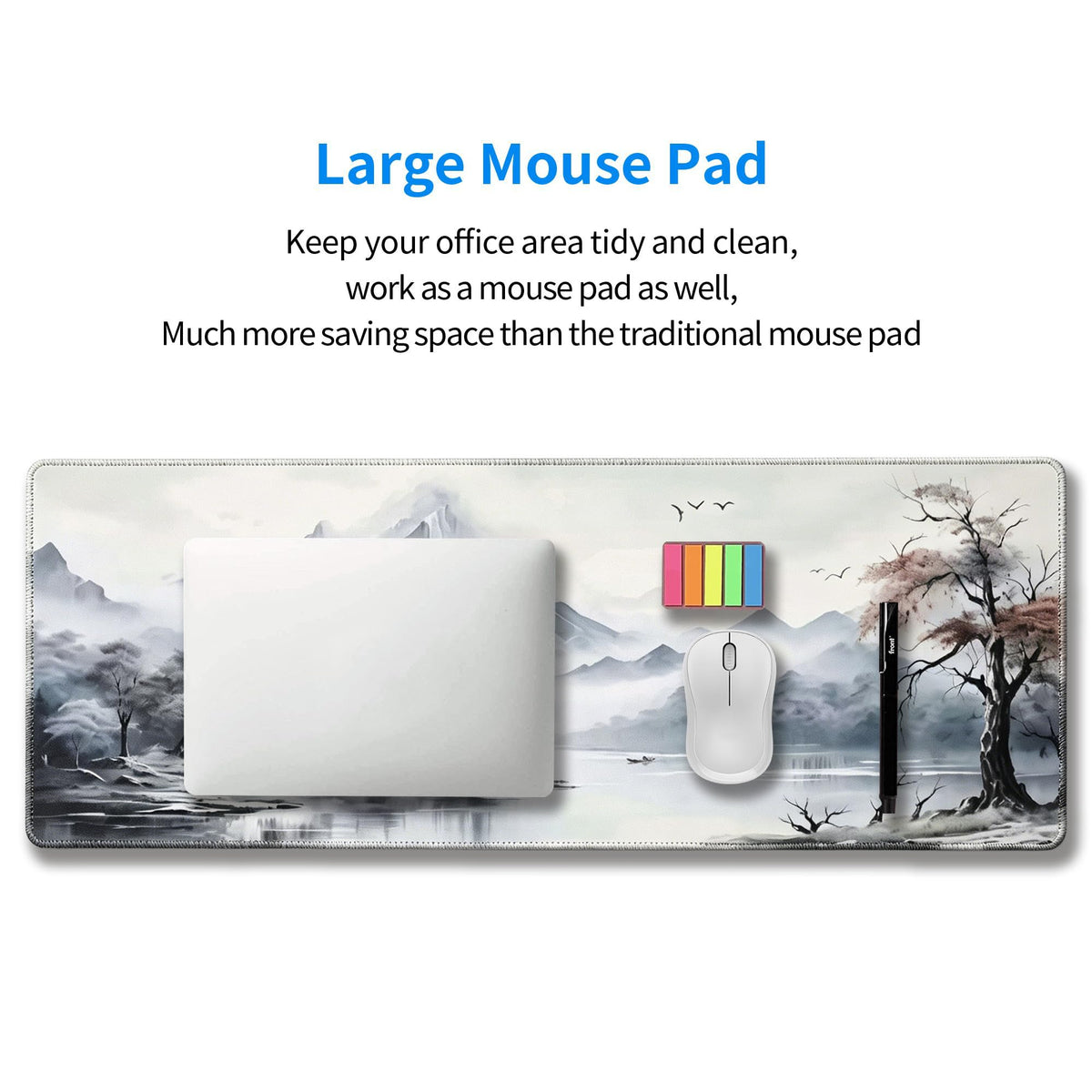 Grey Mountain Lake Mouse Pad (Japanese)