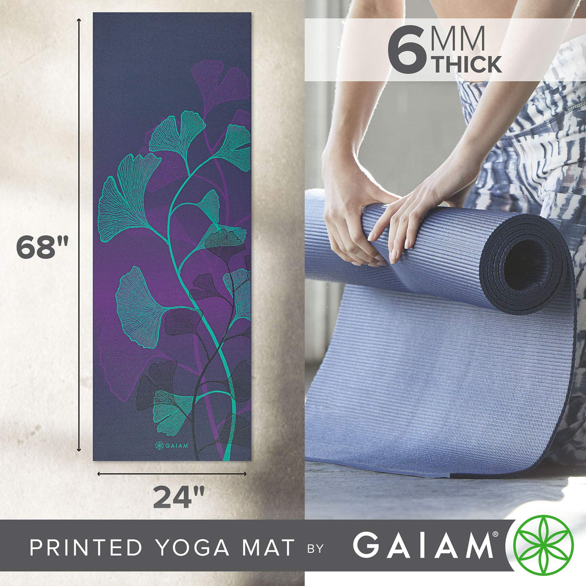 Premium Yoga Mat (Lily Shadows)