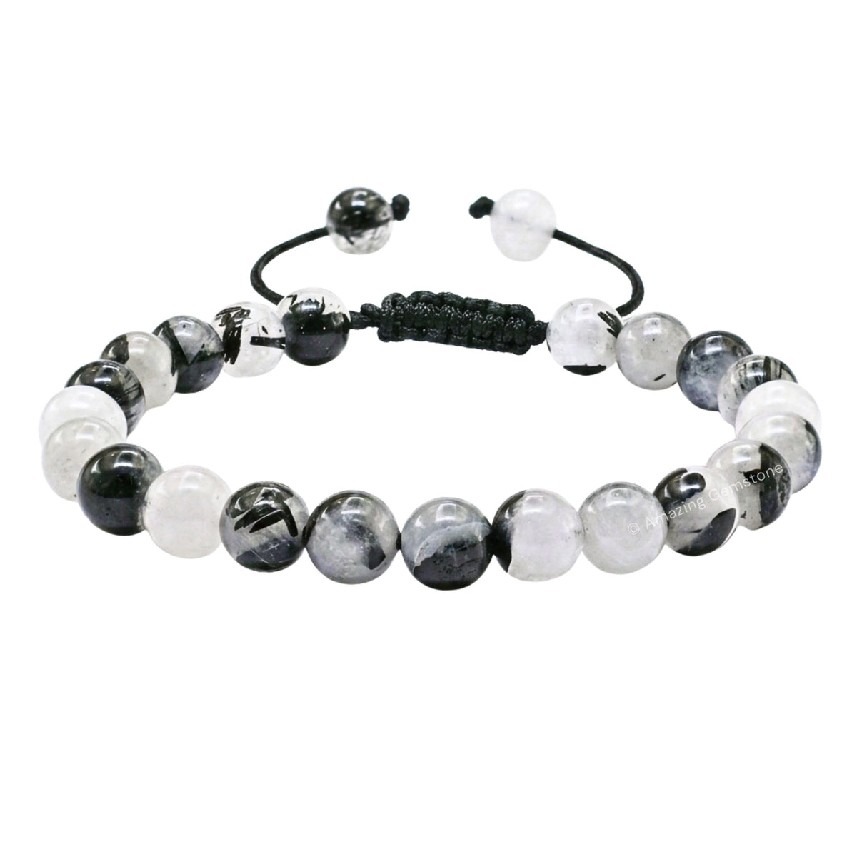 Black Rutilated Quartz Bracelet for Women Men's Gifts (Black Rutilated Quartz)
