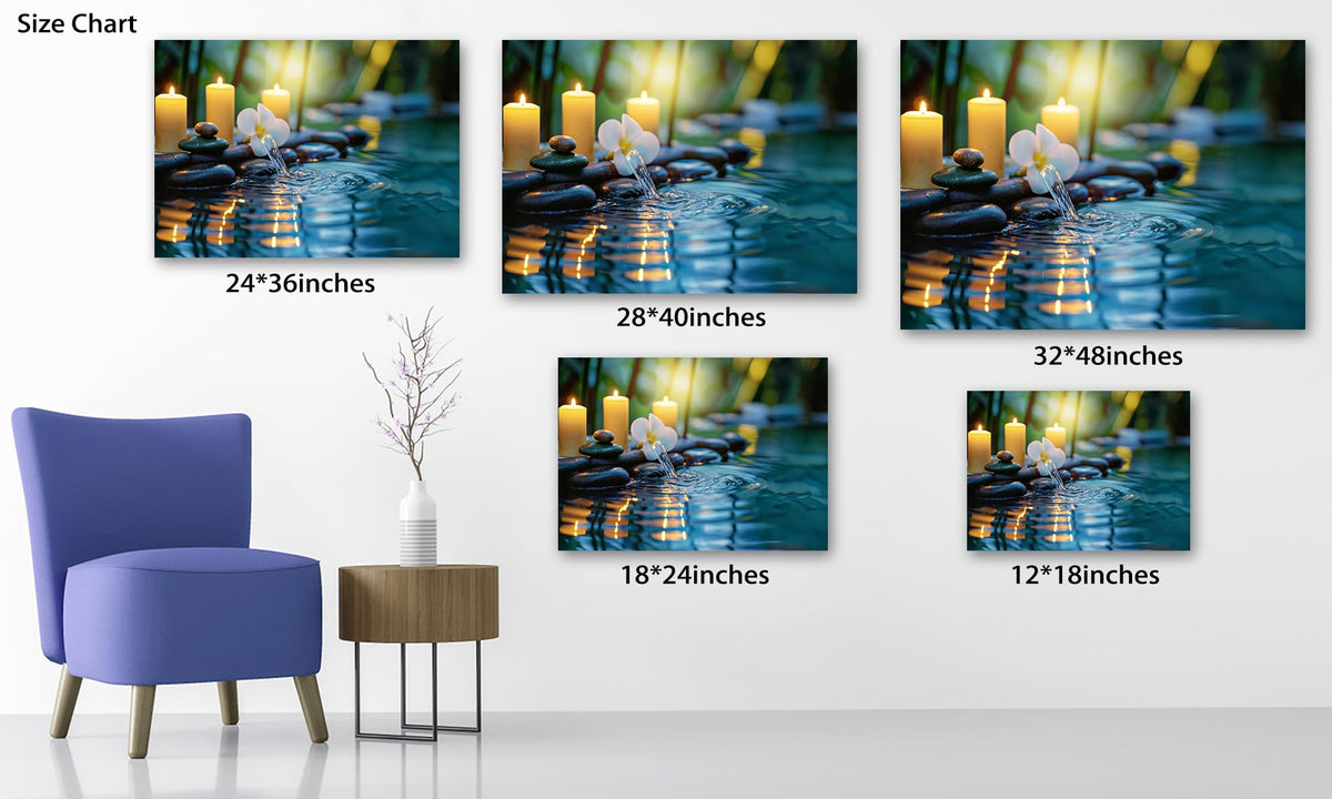 Zen Wall Art Zen Black Stone Canvas Prints for Meditation Office Decor (Zen Stones Canvas Frame-09 / 18"L x 12"W)