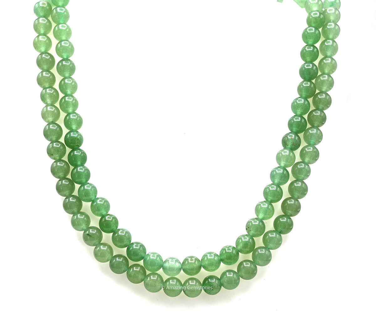 Green Aventurine Buddhist Prayer Beads Japa Mala with 108 Meditation Beads (Without Knots / Green Aventurine)