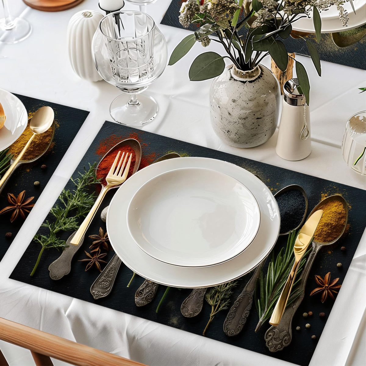Cooking Herbs Spices Table Mats Set of 6 (Cooking Herbs Spices)