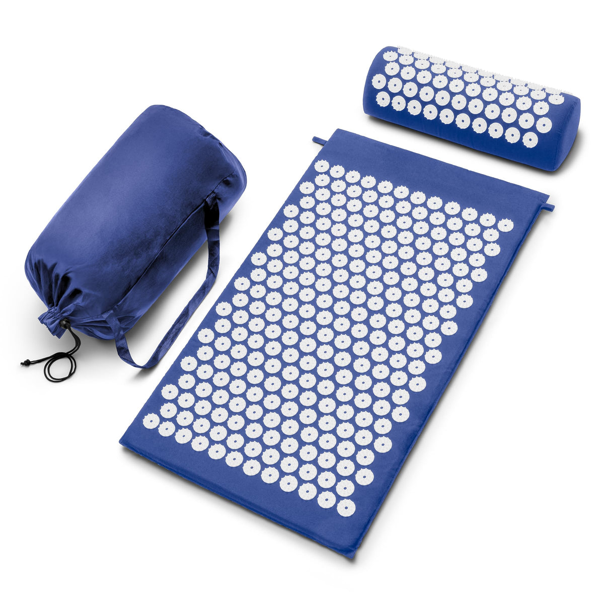 Sivan Acupressure Mat & Pillow Set for Back & Neck (Blue/White / Large)