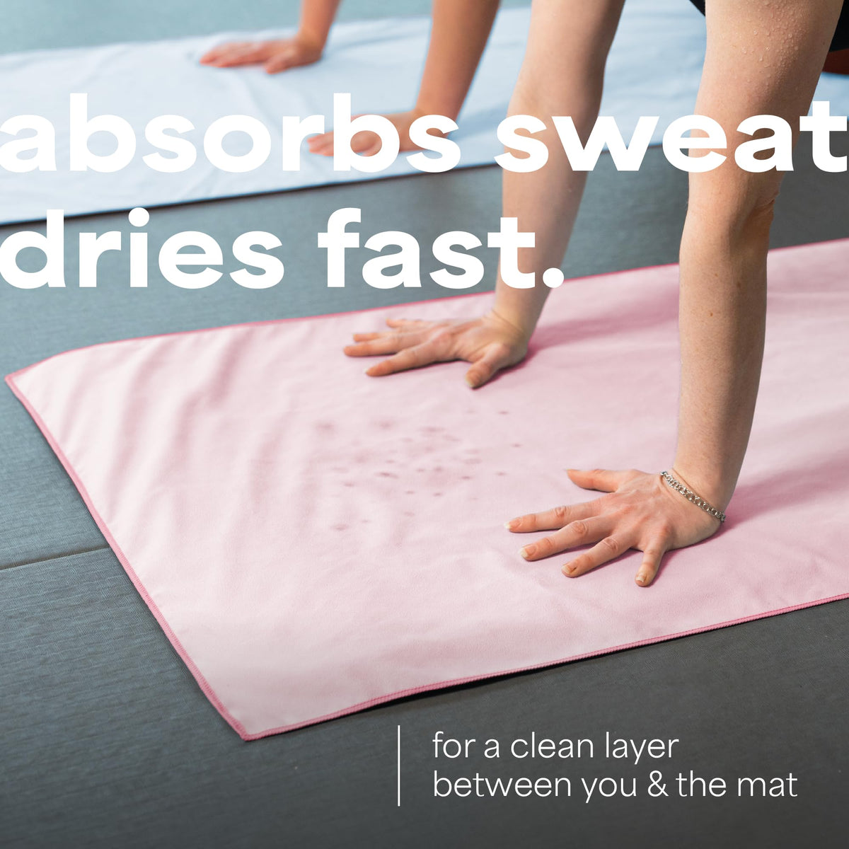 Aura Microfiber Yoga Mat Towel (Pink 2pk)