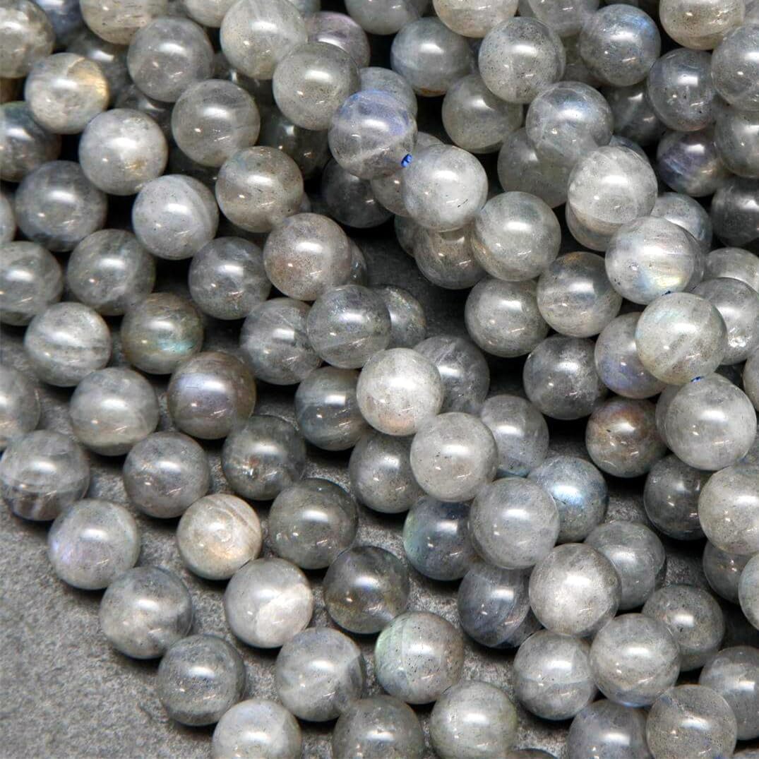 108 Pcs Labradorite Gemstone Beads for Jewelry Making 8 MM Labradorite Gemstones Loose Stone Beads (Labradorite / 8MM, 108pcs)