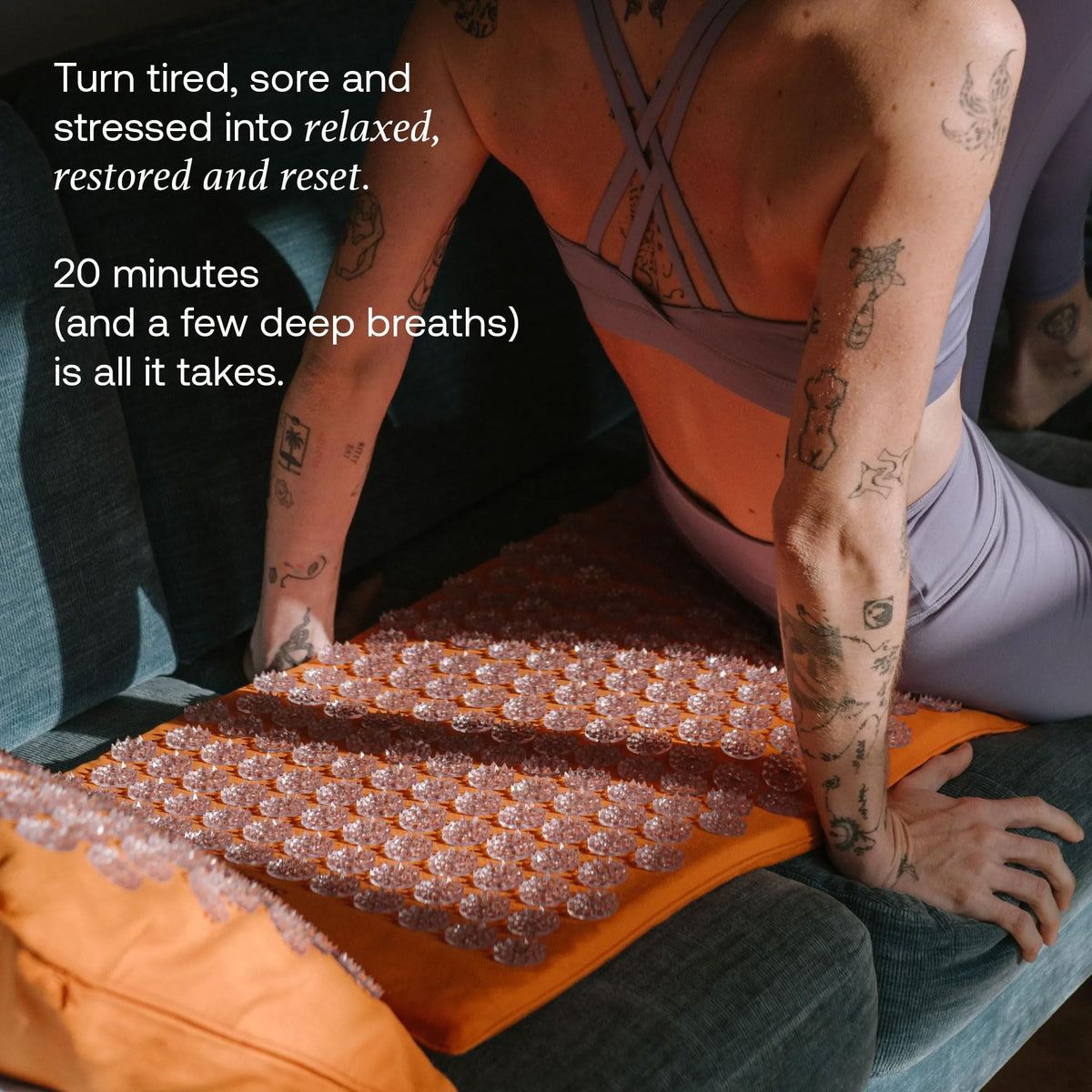 Acupressure Mat for Tension Release (Level 1 / Premium-amber)