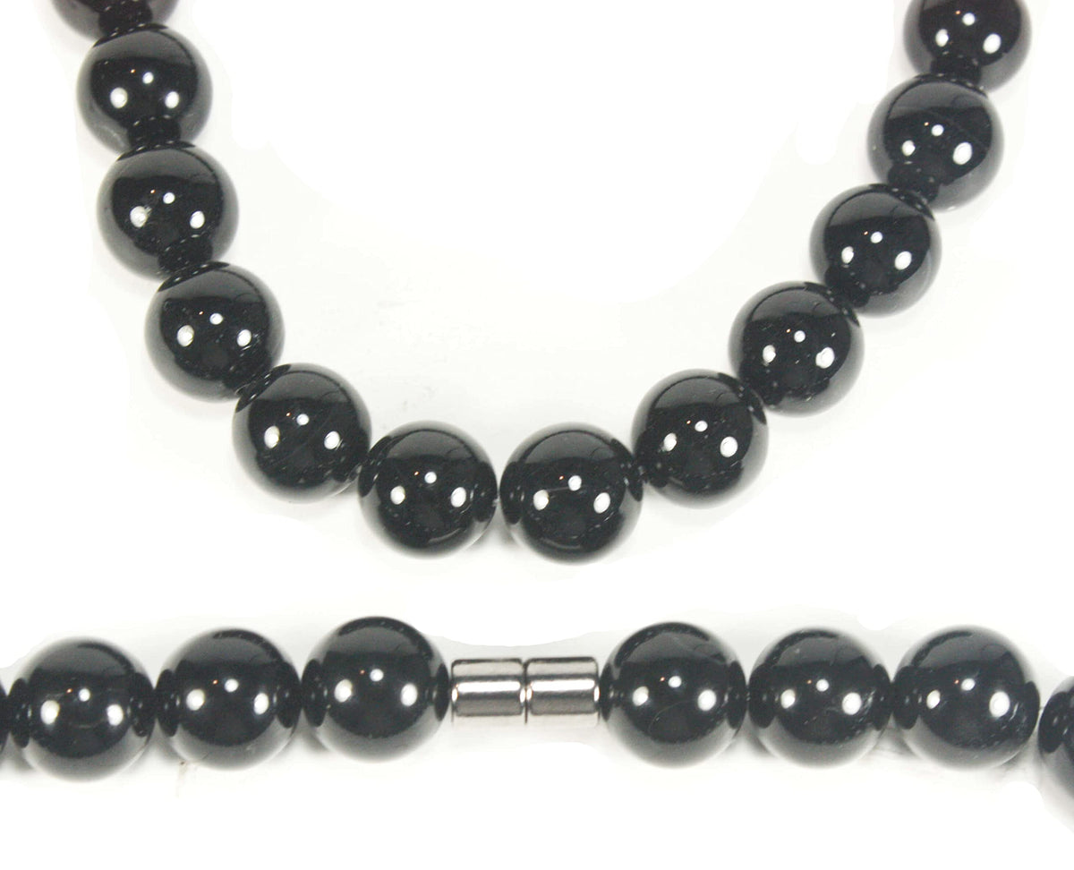 Handmade Black Onyx Crystal Mens Necklace