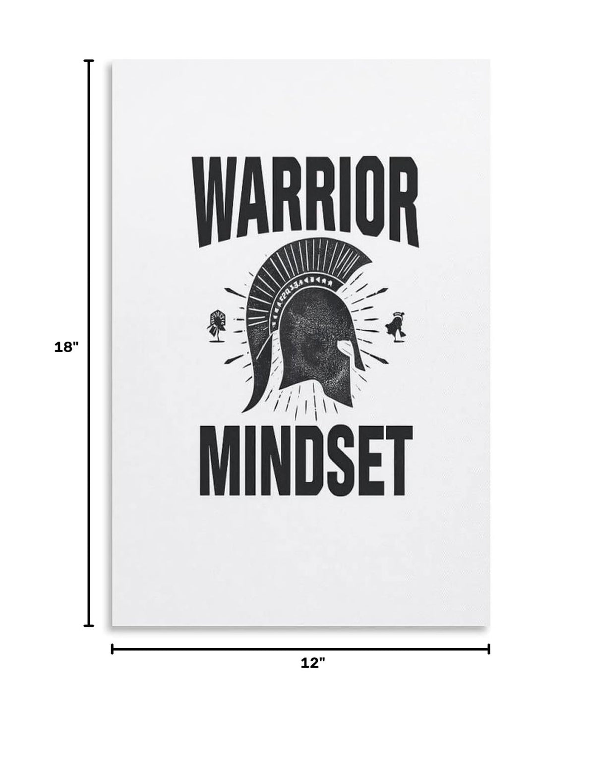 Warrior Mindset Spartan Helmet Canvas Printing Wall Art Prints Wall Decor Posters Minimalist Nordic Fitness Gym Bedroom Living Room Office Motivational Philosophy Decor 12x18inch (style-3 / 12x18inch(30x45cm) Unframe)