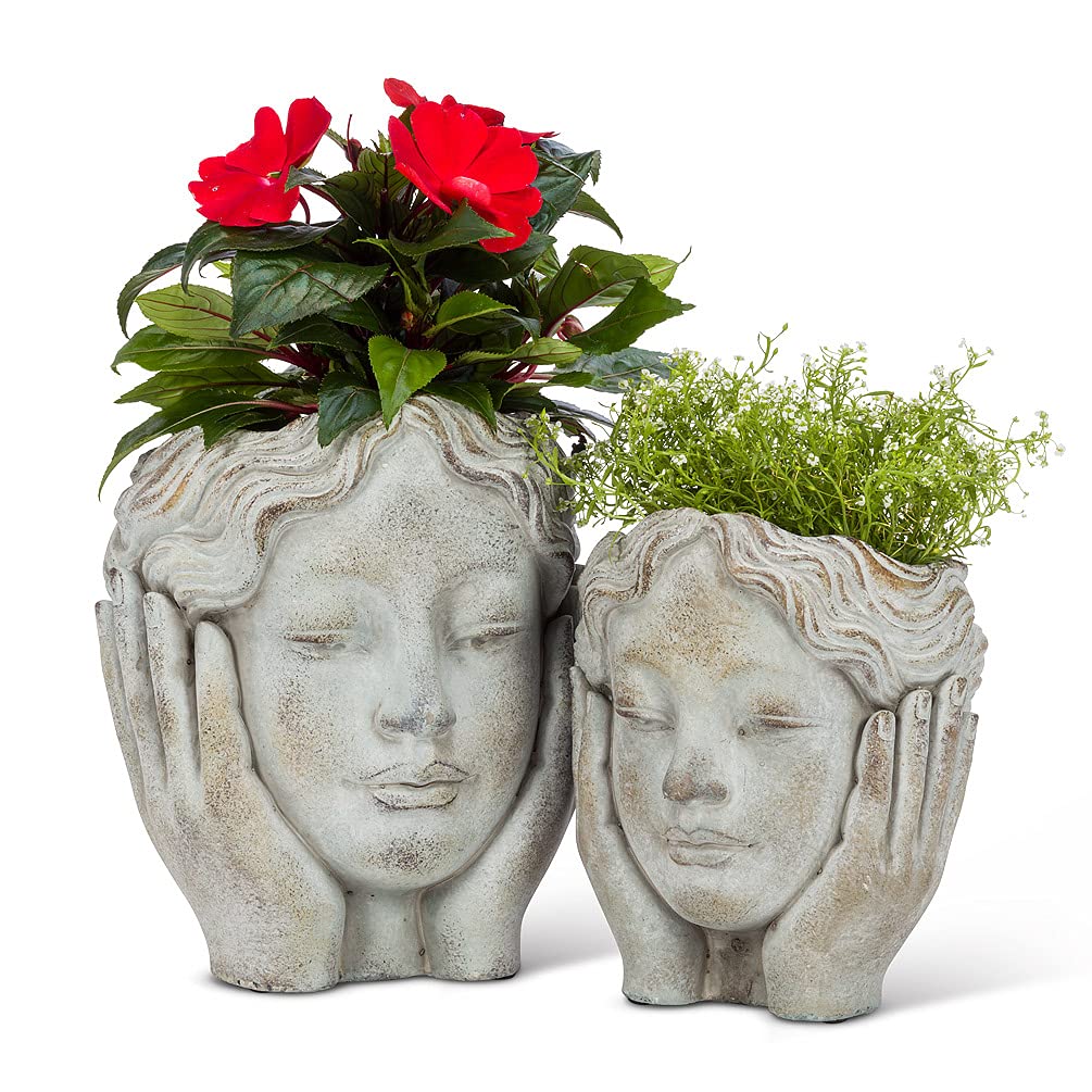 Medium Head in Hands Planter (Medium (8 Inch))