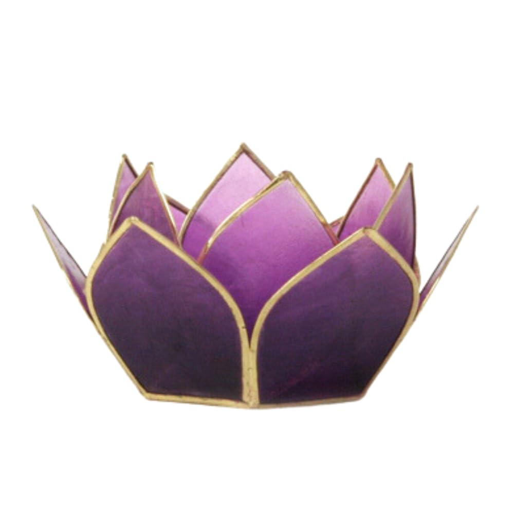 Mini Gemstone Lotus Tealight Holder (Tanzanite / Mini)