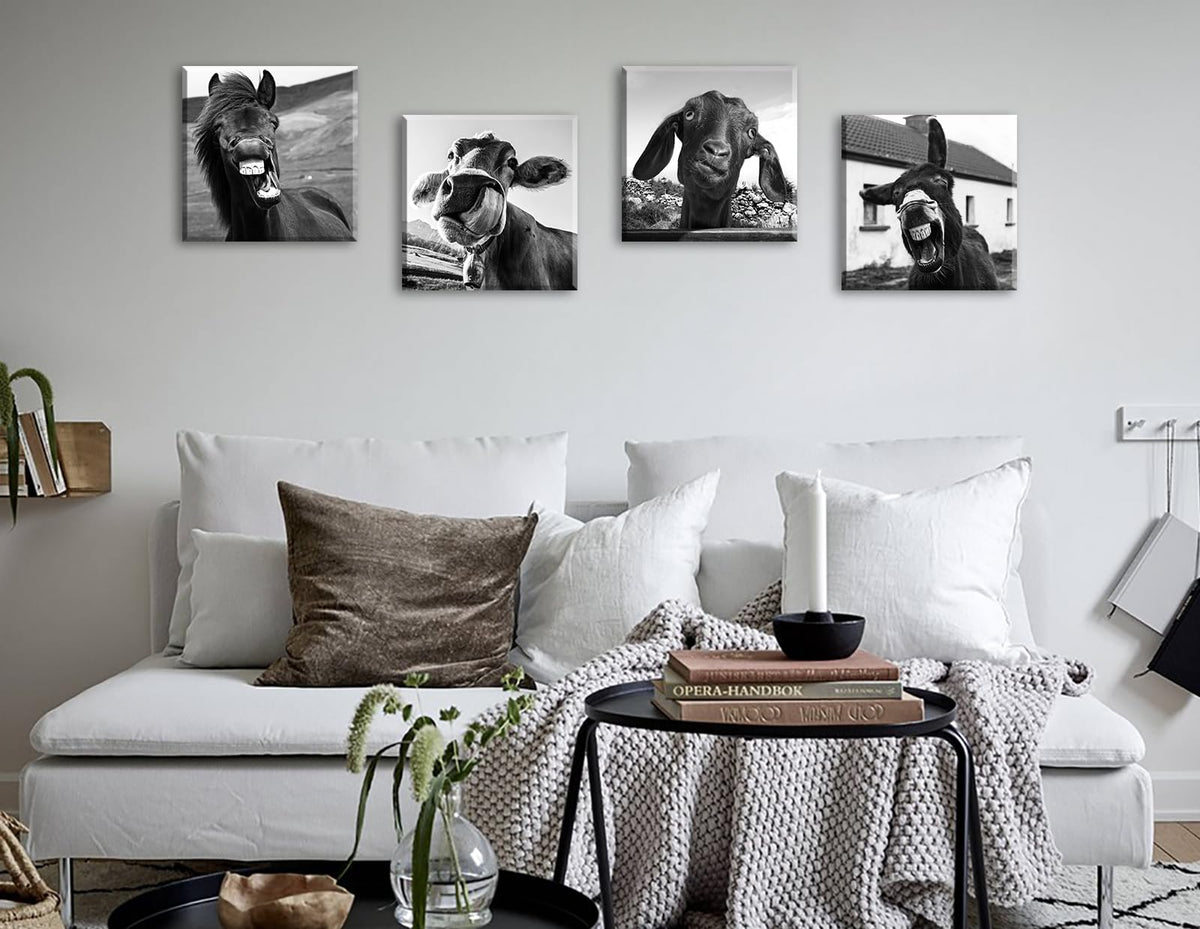 Funny Bathroom Wall Art (12"L x 12"W / Artwork-a09)