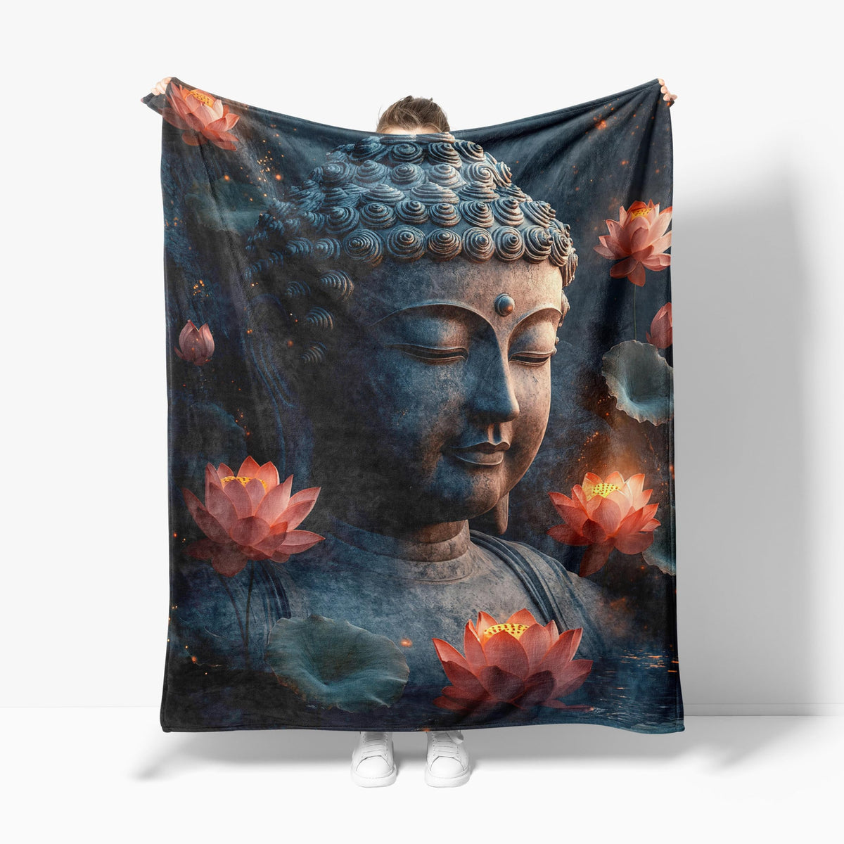 Buddha Fleece Throw Blanket Buddhist Religion Gifts Room Decor 30"x40" (Buddha / 30"X40")