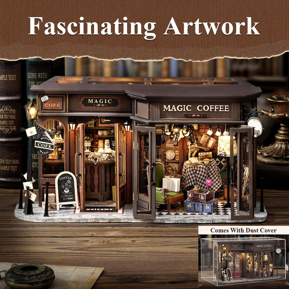 DIY Magic Miniature Dollhouse Kit Halloween (Magic Coffee)